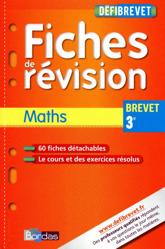 DEFIBREVET FICHES MATHS 3E book
