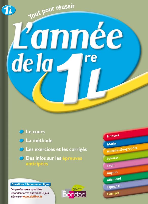 ANNEE DE LA 1ERE L book