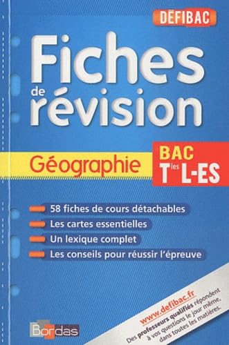 Géographie Tles L-ES: Fiches de révision book