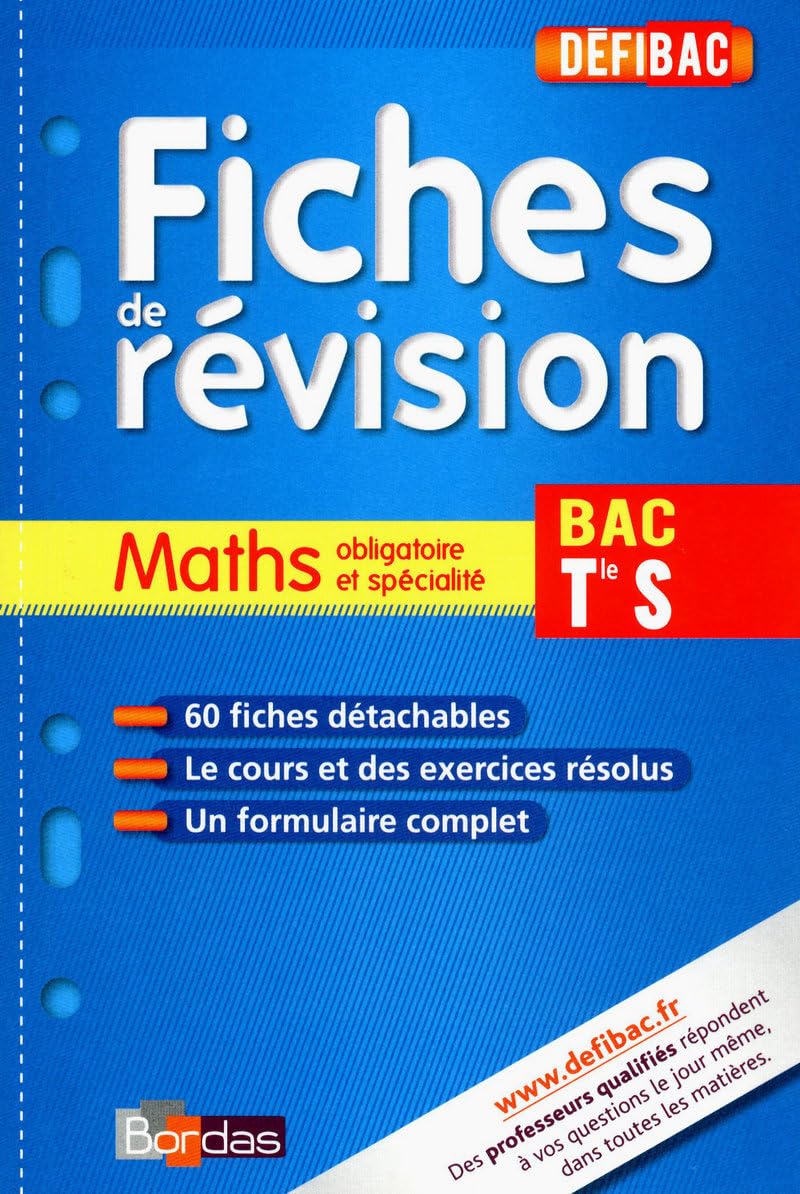DEFIBAC FICHES MATHS TERM S book