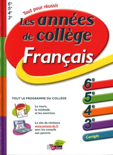 Les années de collège: Français Books