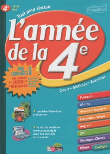 L'ANNEE DE LA 4E + 1 LIVRET DE JEUX - TOUT POUR REUSSIR book