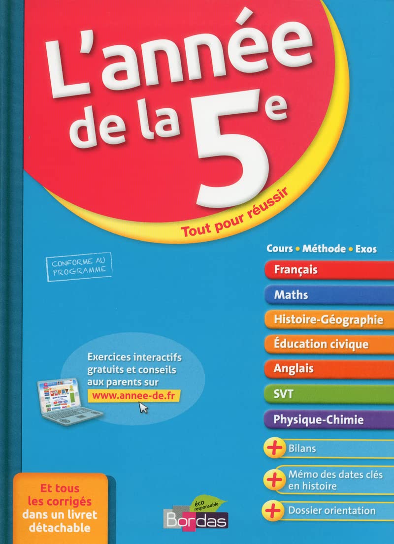 L'ANNEE DE LA 5E - TOUT POUR REUSSIR Professional & Reference Books