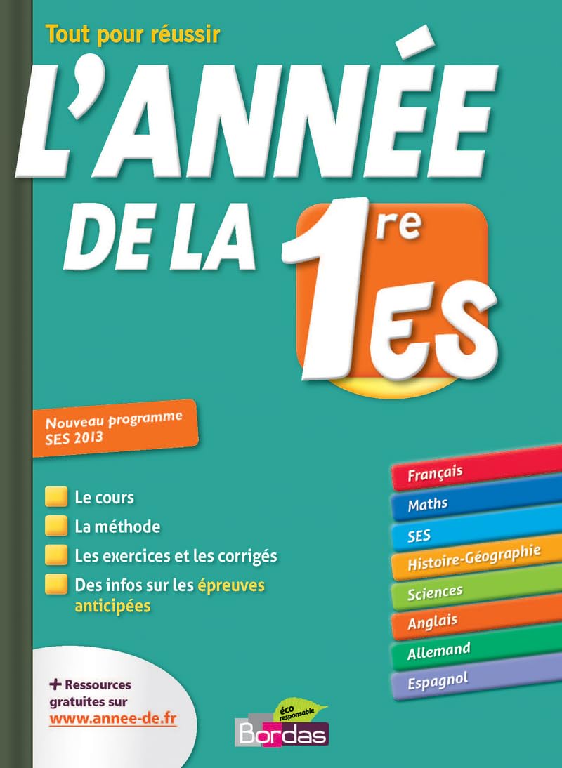 L'ANNEE DE LA 1ERE ES Professional & Reference Books