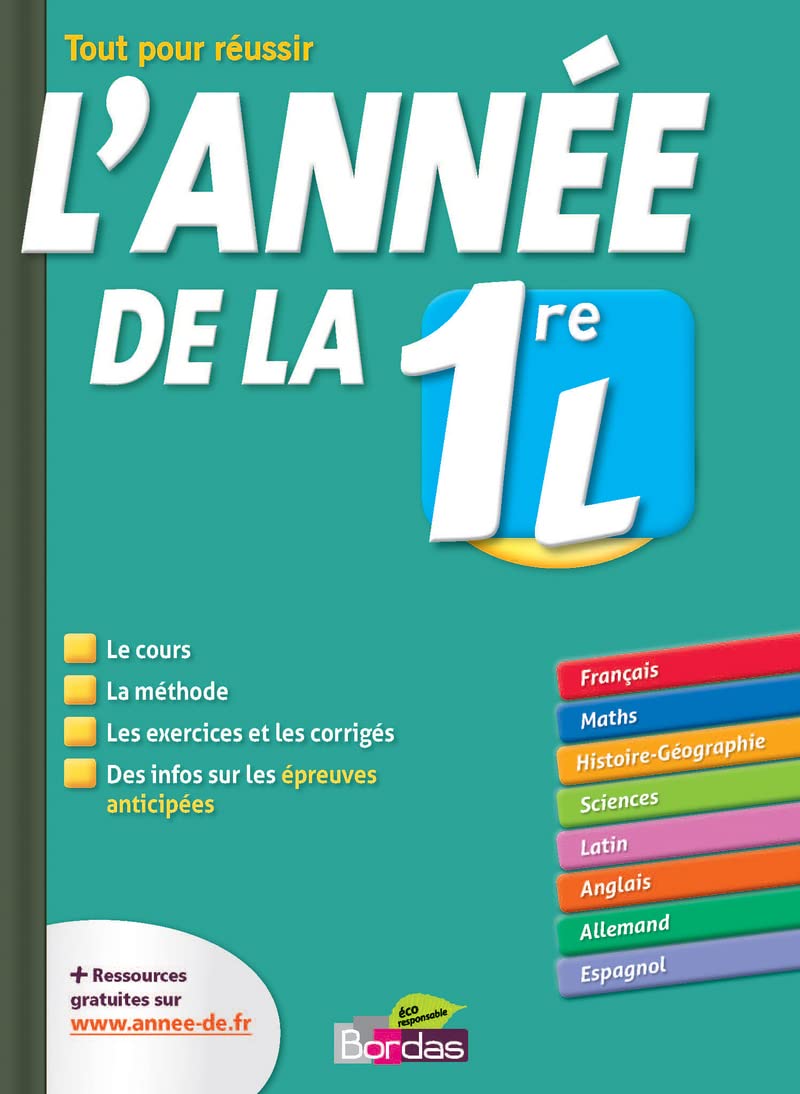 L'Année de la 1re L - Toutes les matières book