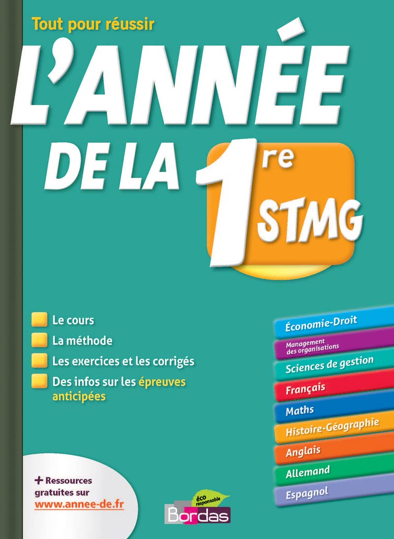 L'Année de la 1re STMG - Toutes les matières book