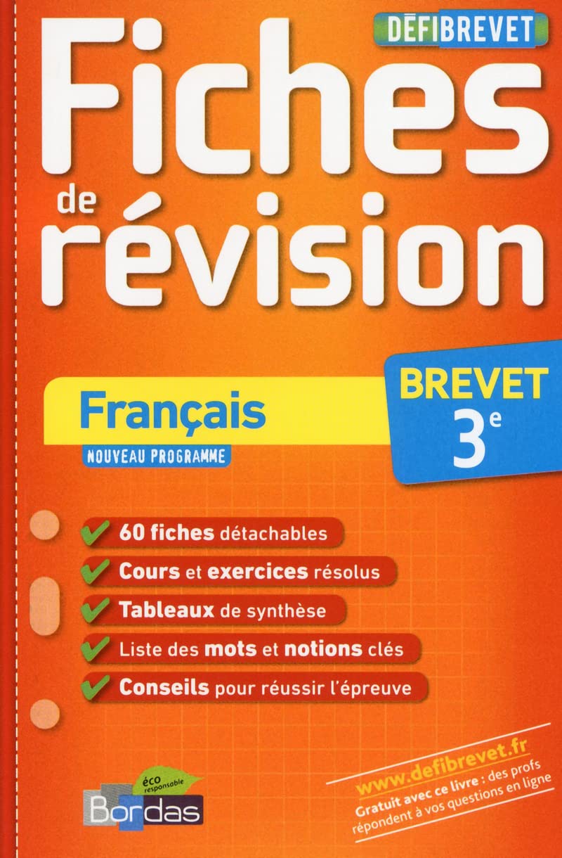 DéfiBrevet - Fiches de révision - Français 3e book
