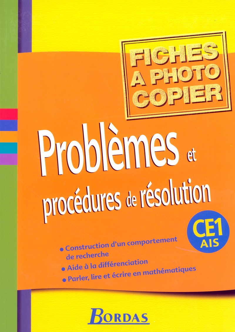 Problèmes et procédures de résolution CE1/AIS • Fiches à photocopier book