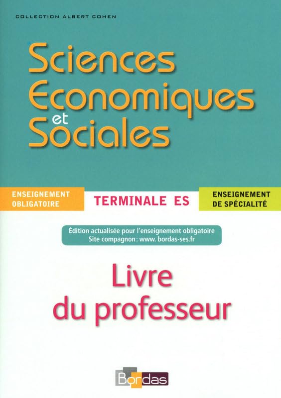 Albert Cohen Tle ES • Livre du professeur obligatoire et spécialité (Ed. 2010) book