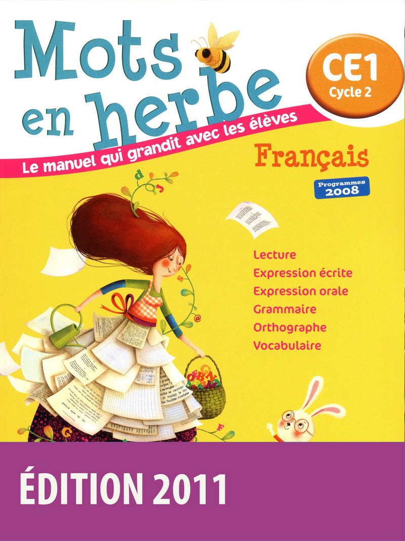 Mots en herbe CE1 • Manuel de l'élève book