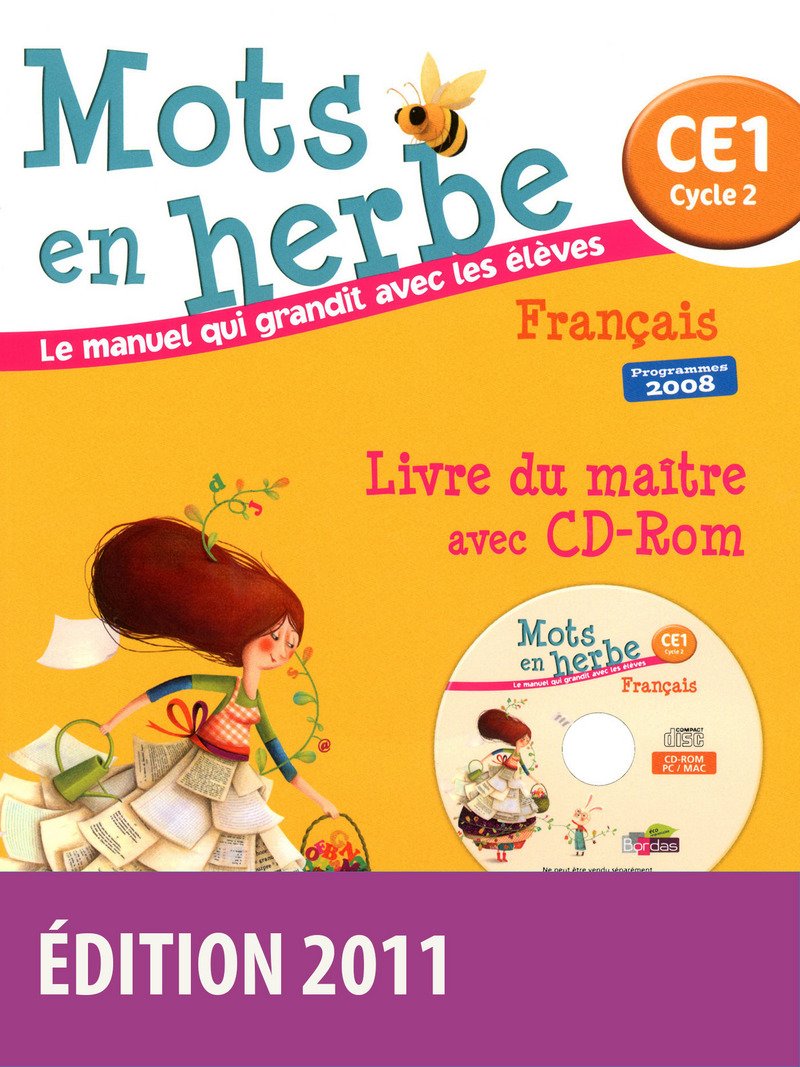Mots en herbe CE1 • Livre du maître avec CD-Rom book
