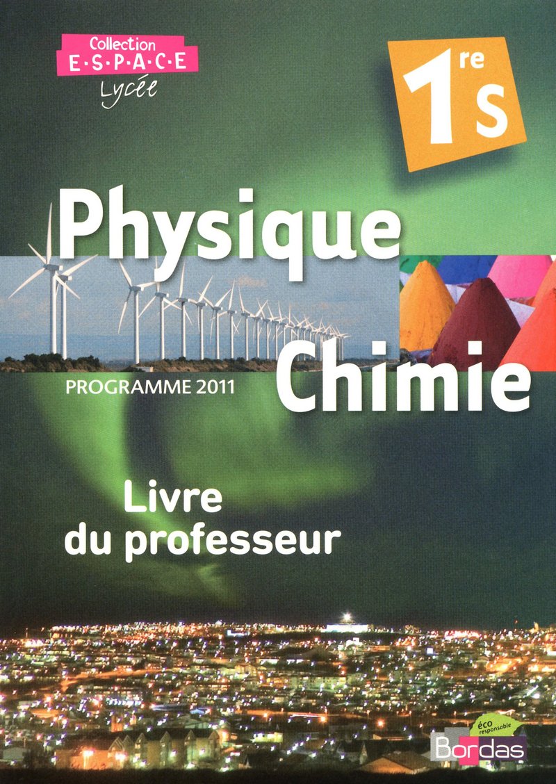 E.S.P.A.C.E 1re S * Livre du professeur (éd. 2011) book