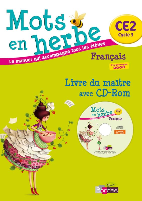 Mots en herbe CE2 • Livre du maître avec CD-Rom book