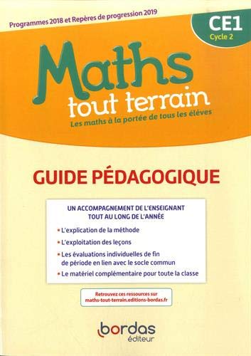 Maths tout terrain CE1 cycle 2 : guide pédagogique : programmes 2018 et repères de progression 2019 Education & Training