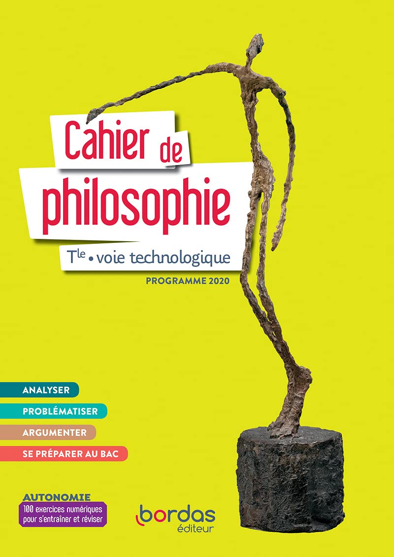 Cahier de philosophie Tle - Voie technologique 2021 book