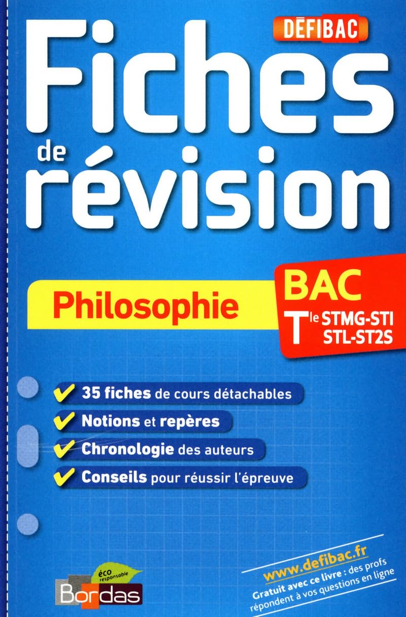 DEFIBAC FICHES PHILO TER STMG book