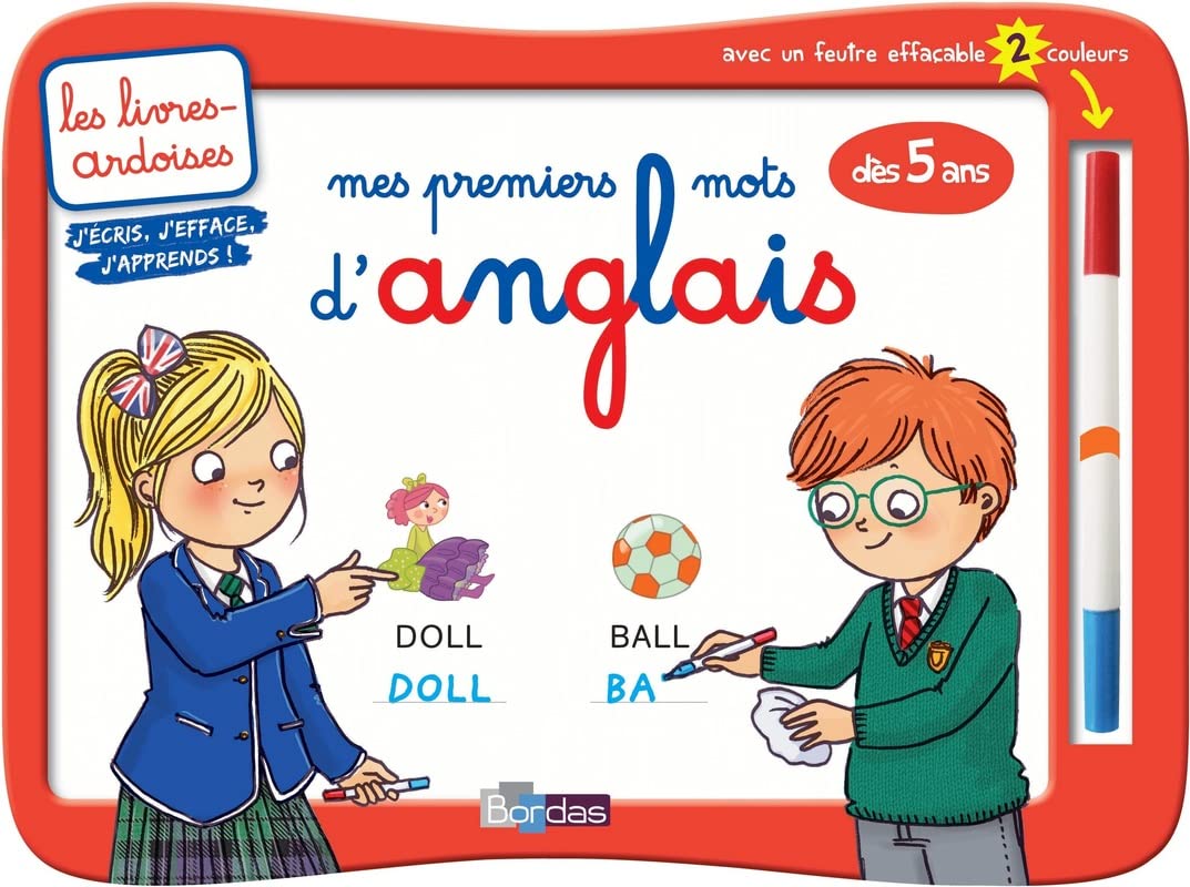Livres-ardoises - Mes premiers mots d'anglais + 1 feutre 2 couleurs book
