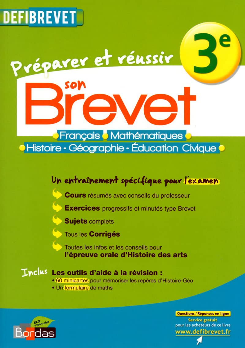 Défibrevet - Cahier tout-en-un : Préparer et réussir son Brevet (3e) book