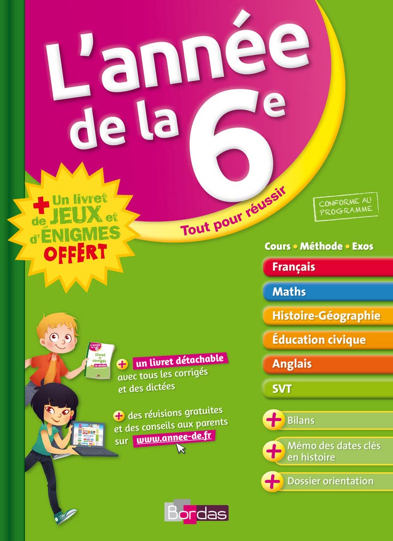 L'ANNEE DE LA 6E + LIVRET DE JEUX: Avec un livret de jeux Professional & Reference Books