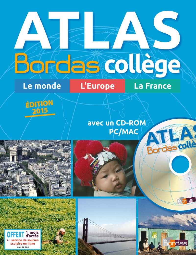 ATLAS BORDAS COLLEGE + CD EDITION 2015 GRAND PUBLIC Non-fiction