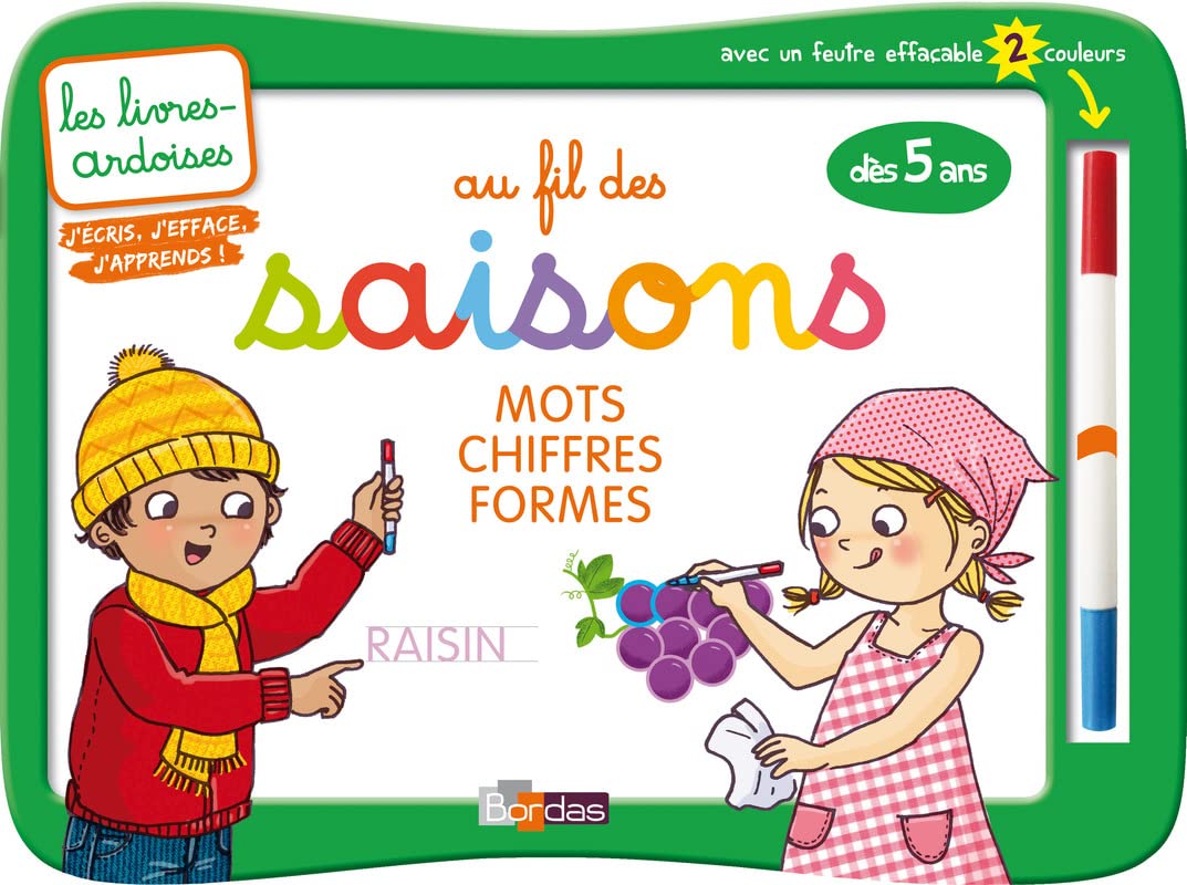 Livres-ardoises - Au fil des saisons + 1 feutre 2 couleurs book