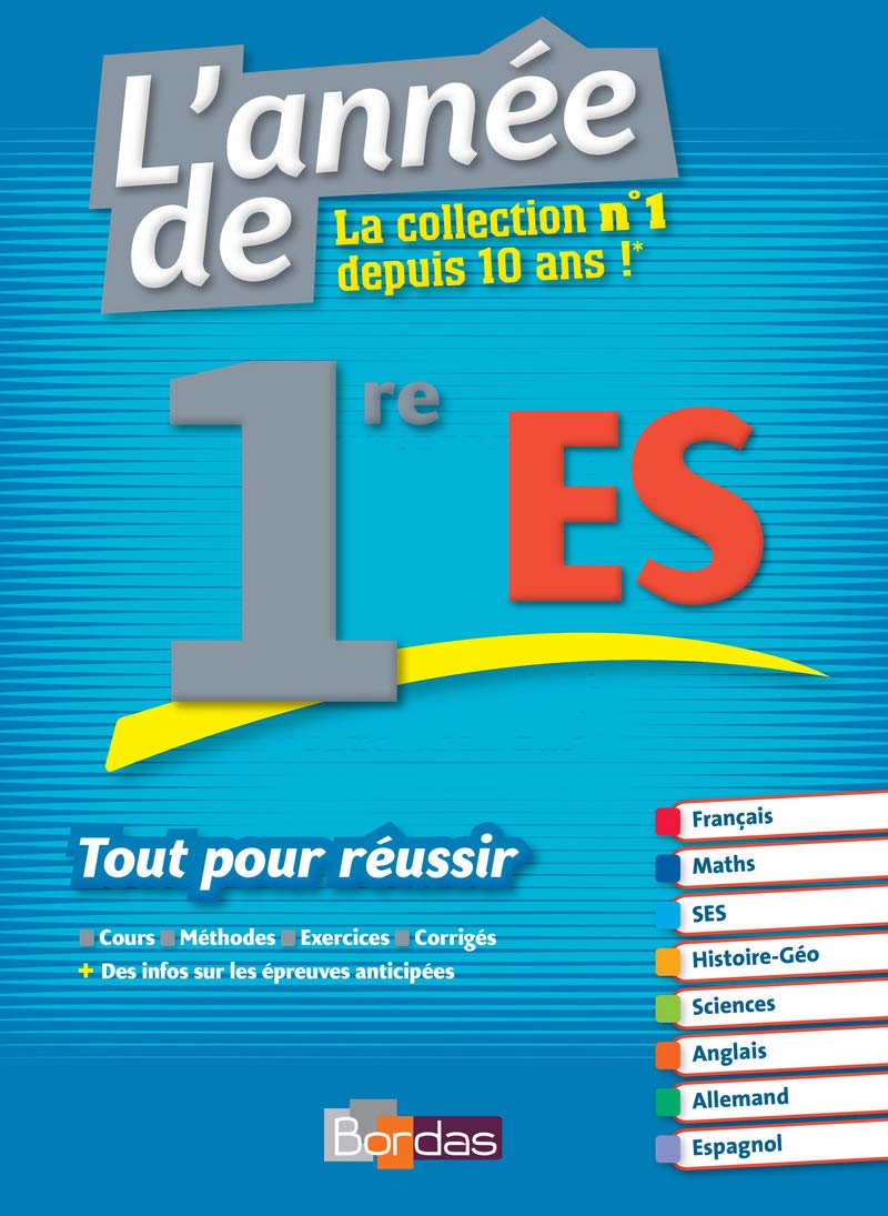 L'Année de 1re ES Tout pour réussir Professional & Reference Books
