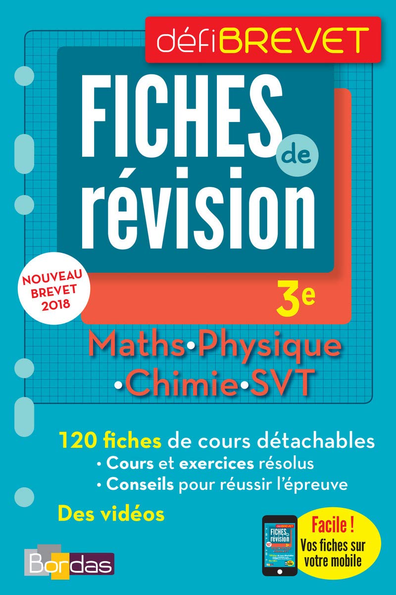 DéfiBrevet Fiches Sciences 3e + OFFERT : vos fiches sur votre mobile book