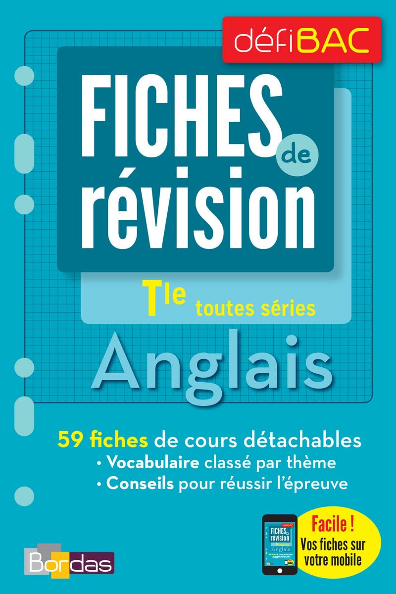 DéfiBac - Fiches de révision - Anglais Tles + OFFERT : vos fiches sur votre mobile Study Guides