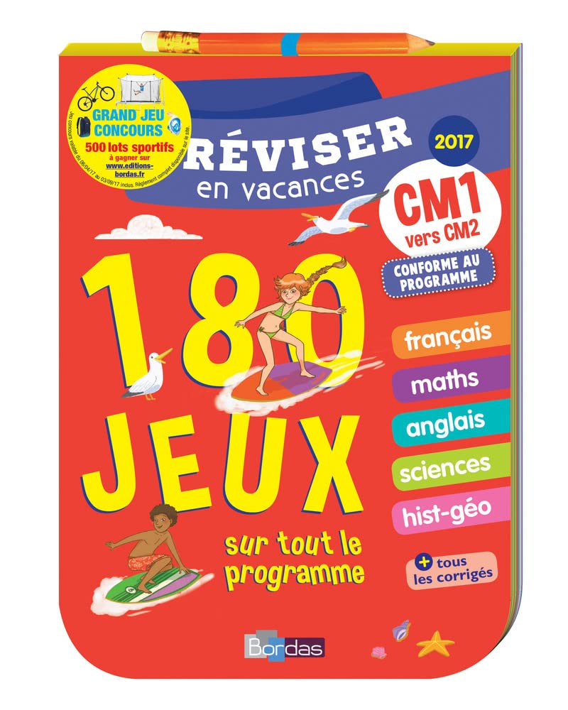 Réviser en vacances CM1 vers CM2 180 jeux sur tout le programme Professional & Reference Books
