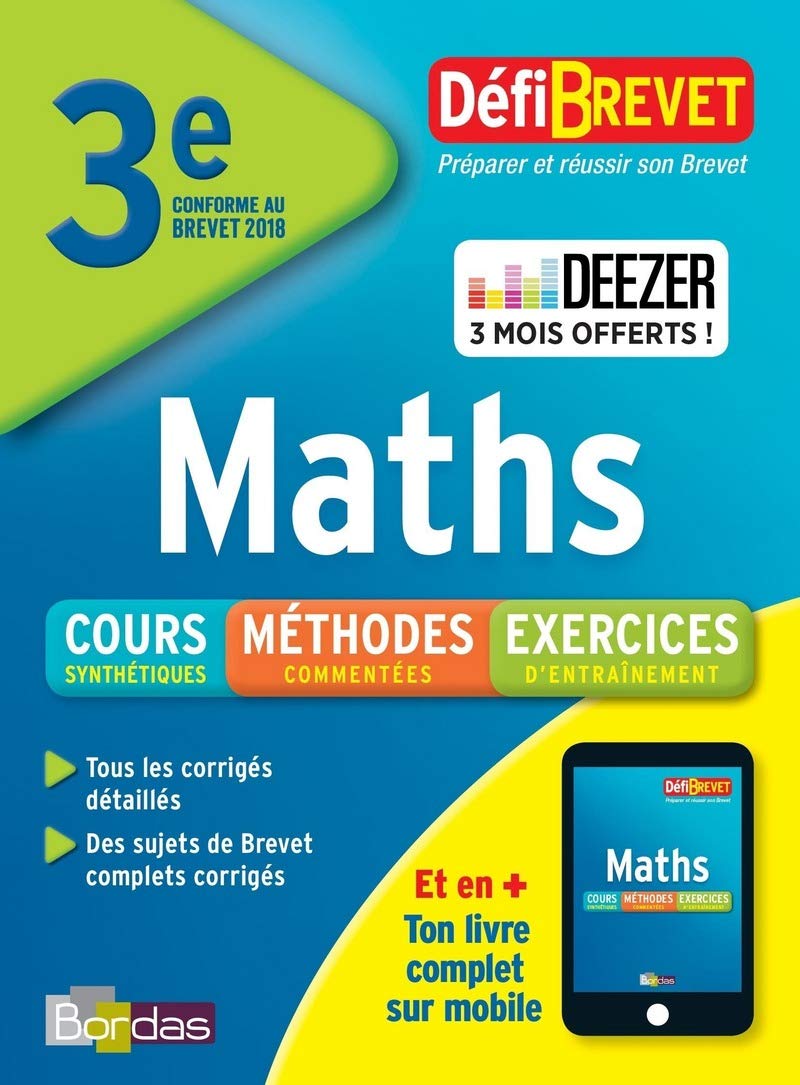 Defibrevet maths brevet troisième book