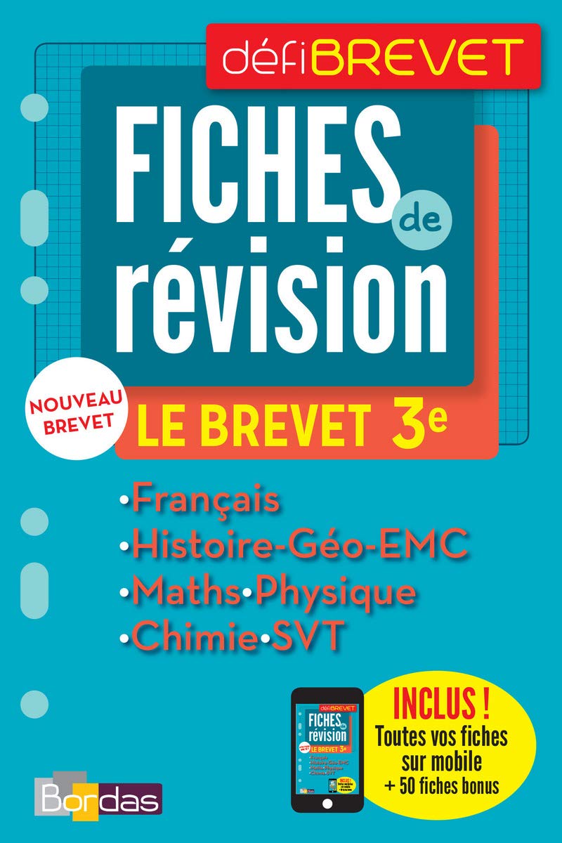 DéfiBrevet compilation Fiches de Révision Le Brevet 3ème Professional & Reference Books