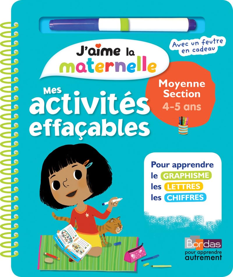 J'aime la maternelle - Mes activités effaçables - Moyenne section - Dès 4 ans book