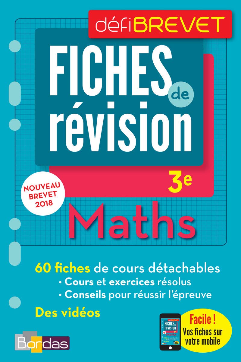 Defibrevet - fiches de révision - maths 3e book