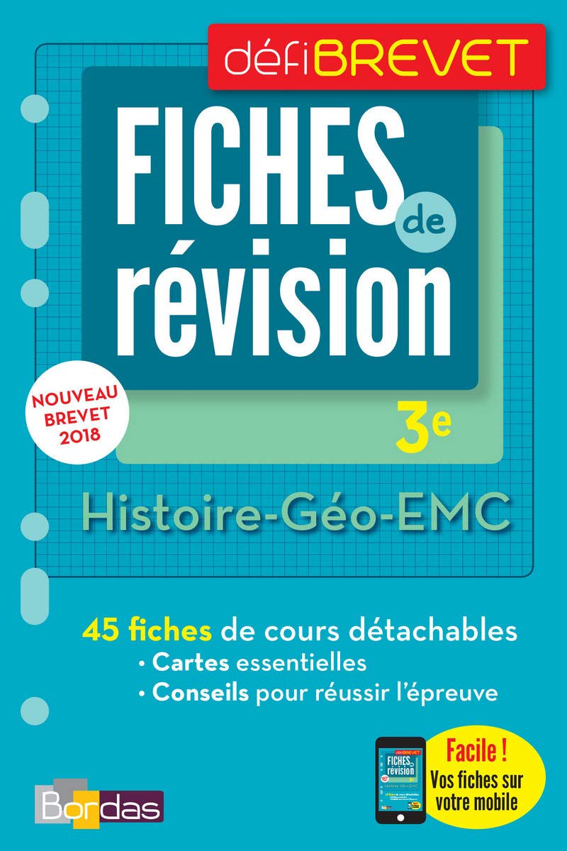 Defibrevet - fiches de révision - histoire géo emc 3e book