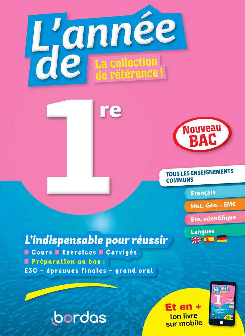 L'année de 1re - Enseignements communs book