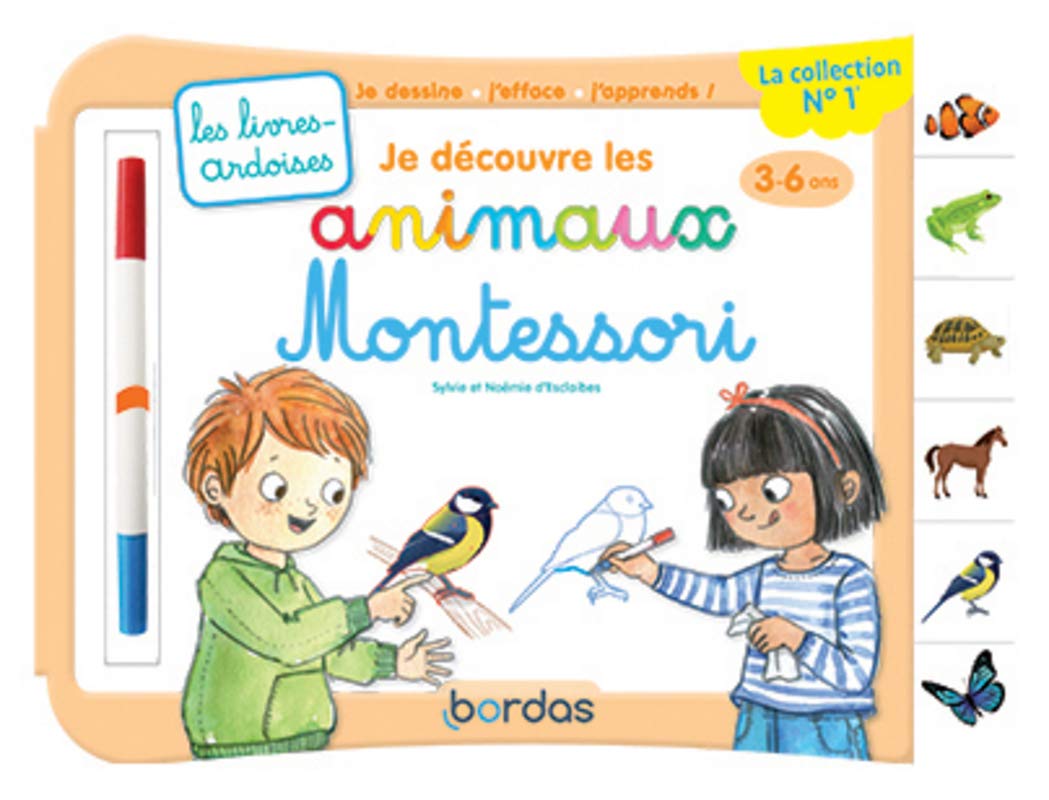 Les livres-ardoises - Je découvre les animaux Montessori book