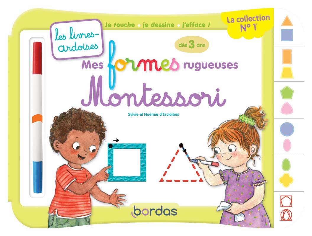 Les livres-ardoises - Mes formes rugueuses Montessori - Maternelle PS-MS-GS (3-6 ans) book