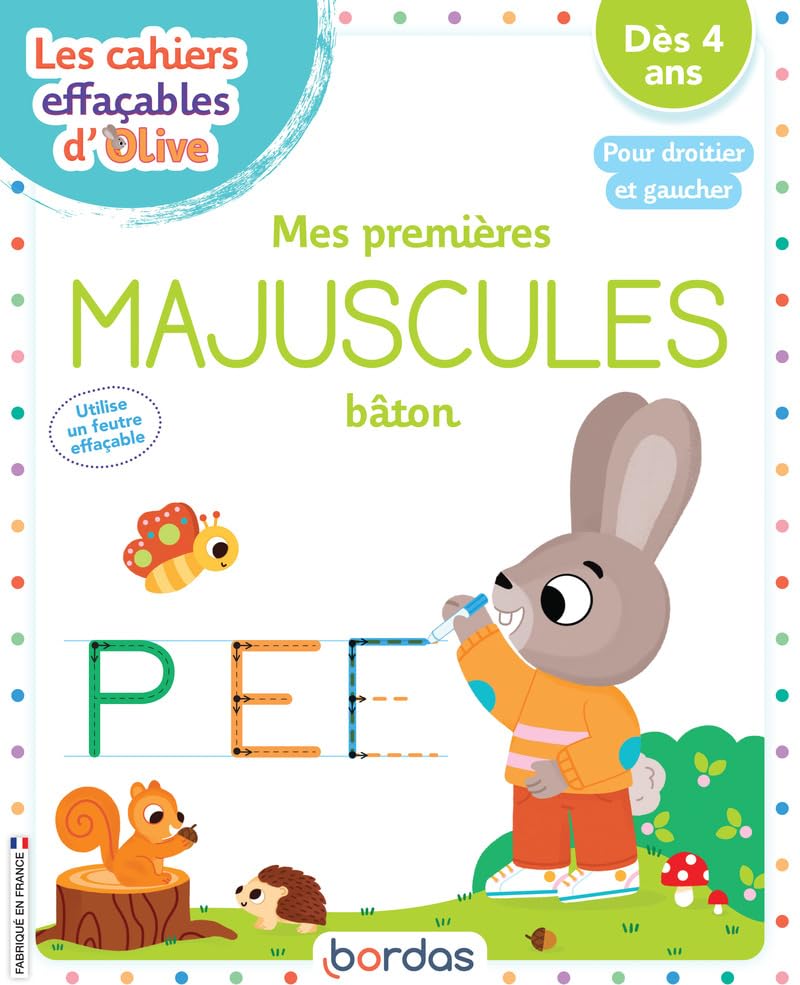 Les cahiers effaçables d'Olive - Les majuscules bâton book