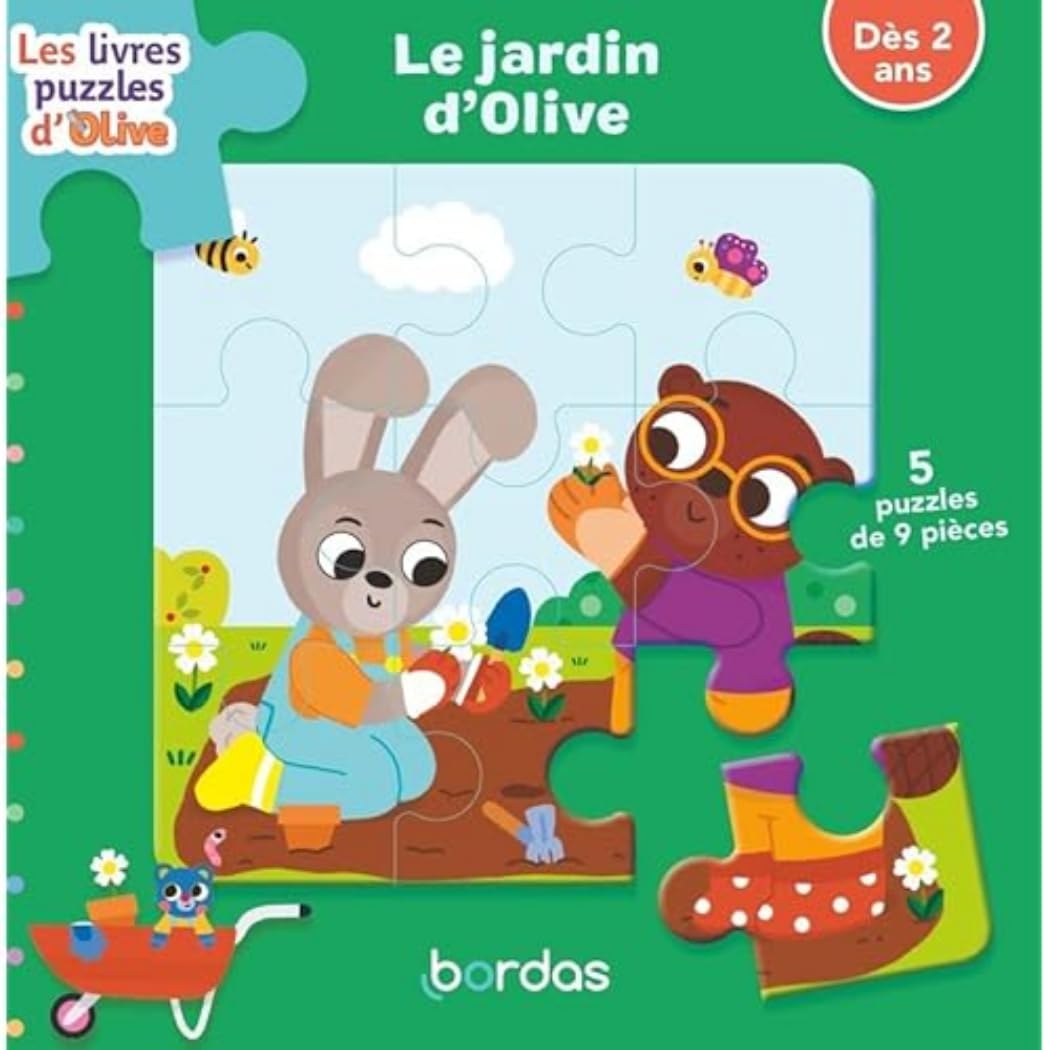 Les livres-puzzles Olive - Le jardin d'Olive: 5 puzzles de 9 pièces Non-fiction