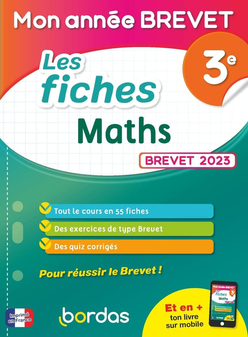 Mon Année Brevet Les fiches Maths 3e book
