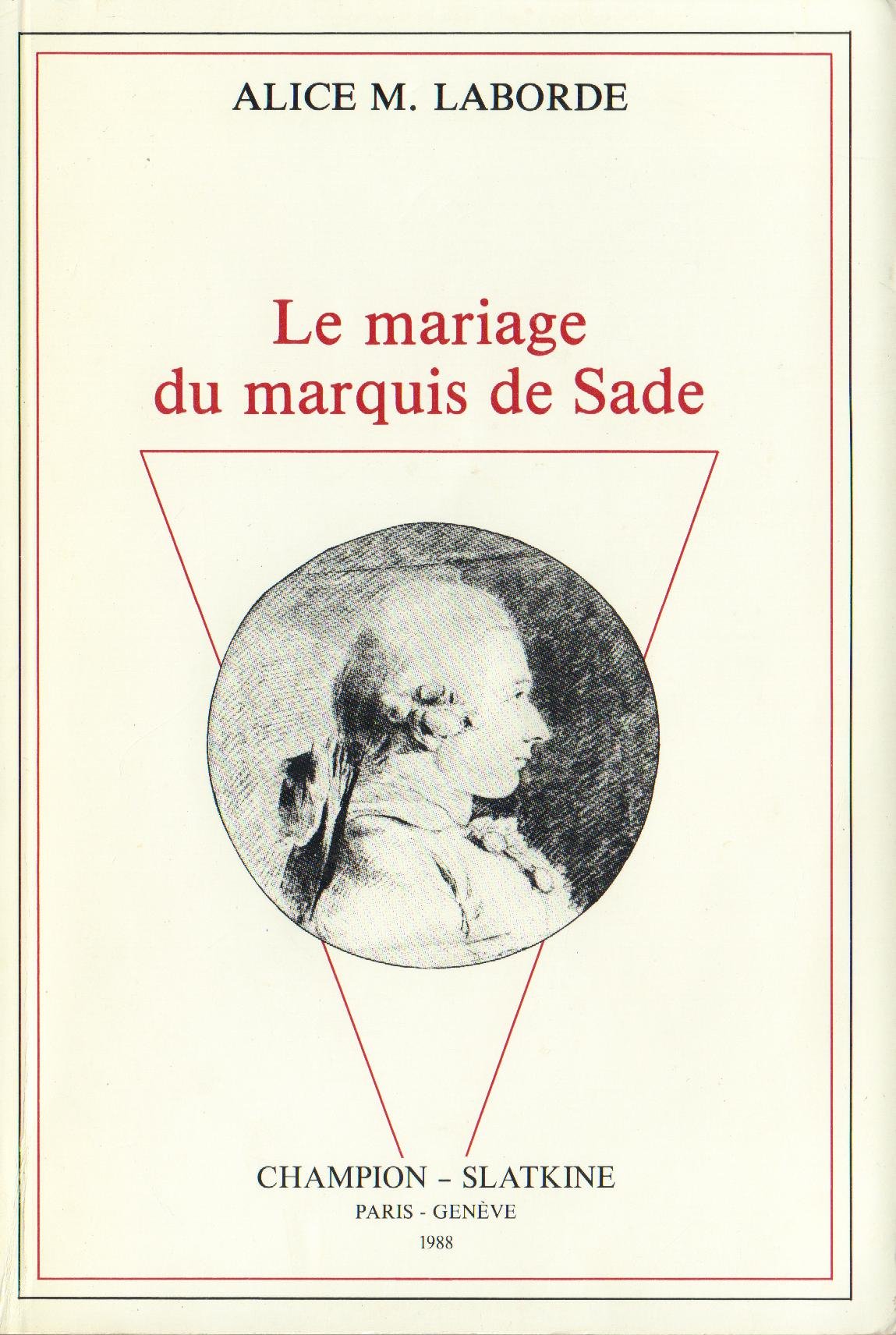 Le mariage du marquis de Sade Books