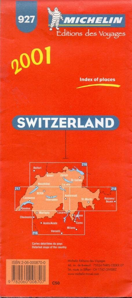 Carte routière : Suisse, 927, 1/400000 book