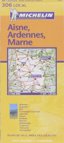 Michelin Aisne, Ardennes, Marne: Includes Plans for Laon, Charleville-Mexiere, Chalons-En-Champagne, Reims (Michelin Local France, Band 306) Leisure, Home & Garden