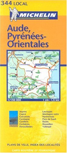 Carte routière : Aude - Pyrénées-Orientales, N° 11344: Aude, Pyrenees-Orientales Map No. 344 (Michelin Local France, Band 344) Leisure, Home & Garden