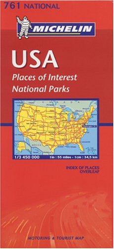 Michelin USA: Places of Interest National Parks (MAP) Maps & Plans