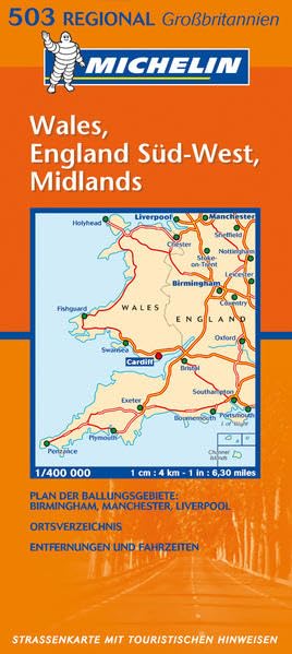 Wales, England Süd-West, Midlands (MICHELIN Regionalkarten, Band 503) Leisure, Home & Garden