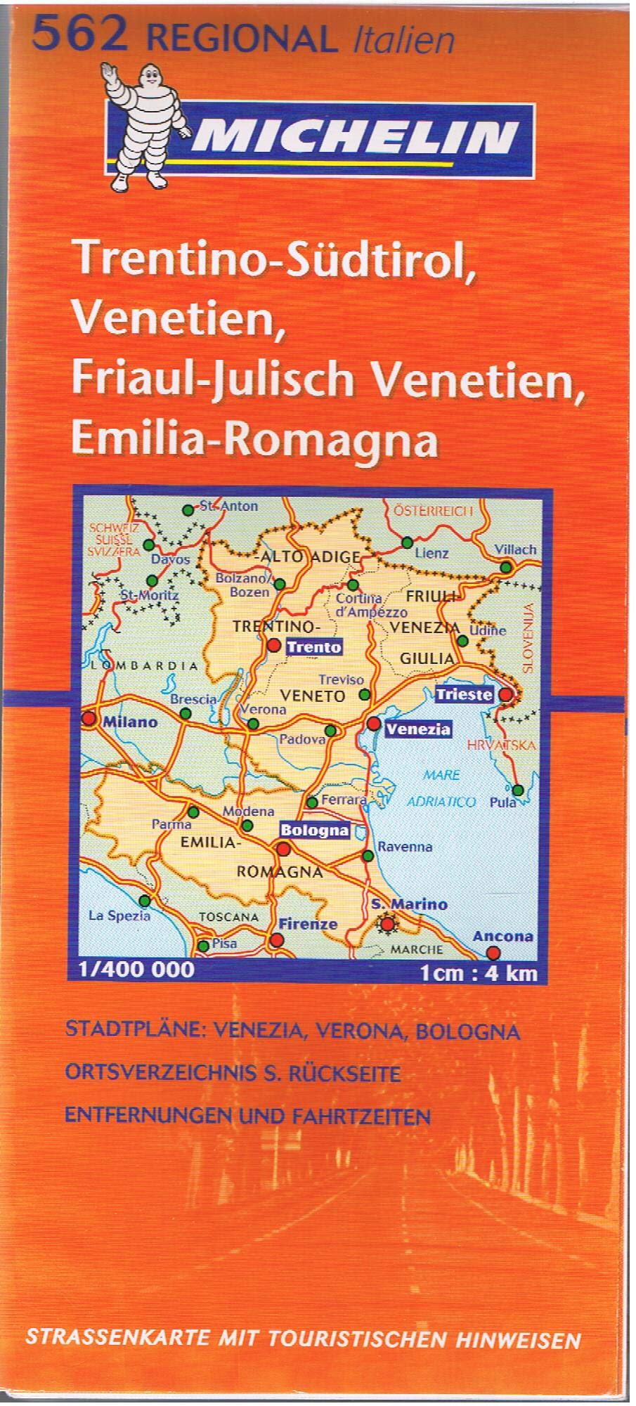 Nord-Ost - Trentino-Südtirol, Venetien, Friaul-Julisch Venetien, Emilia-Romagna: 1:400000 Maps & Plans