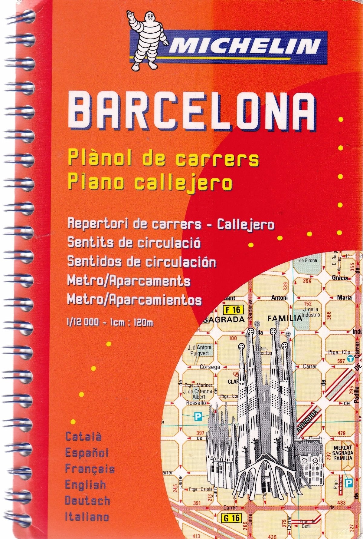 Barcelona: 1:12000: Repertori de carrers - Callejero, Sentits de circulacio, Sentidos de circulacion, Metro/Aparcaments, Metro/Aparcamientos (Michelin City Plans) Leisure, Home & Garden