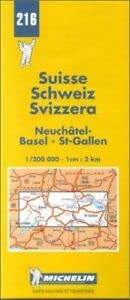 Suisse - Schweiz - Svizzera. Carte routière et touristique 216: Neuchatel - Basel - St. Gallen Leisure, Home & Garden