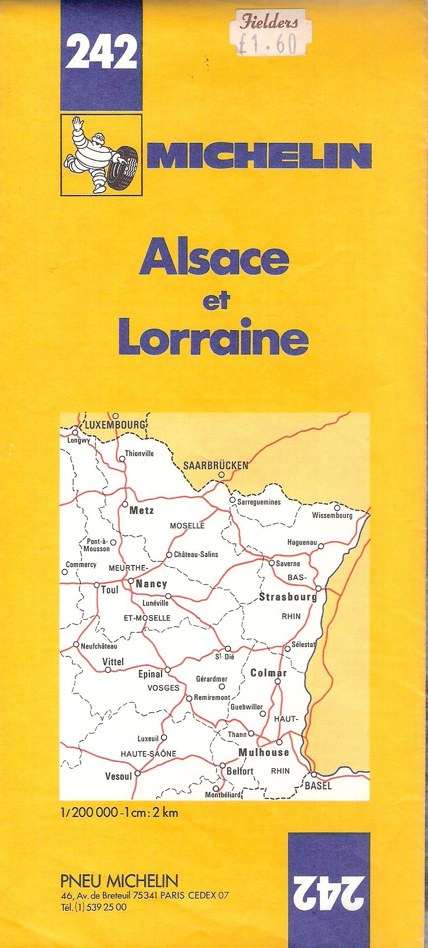 Michelin Karten, Bl.242 : Alsace et Lorraine (1/200 000 - 1 cm:2 km) Leisure, Home & Garden